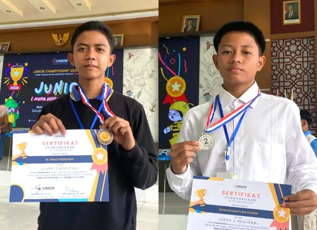 Dua santri MBS Al Hikmah Gambiran meraih juara Matematika JUNIO 2025 di MAN 2 Banyuwangi